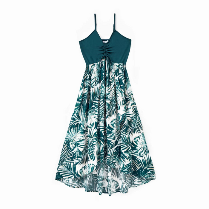 Tropical Leaf Print Family Matching Outfit Set