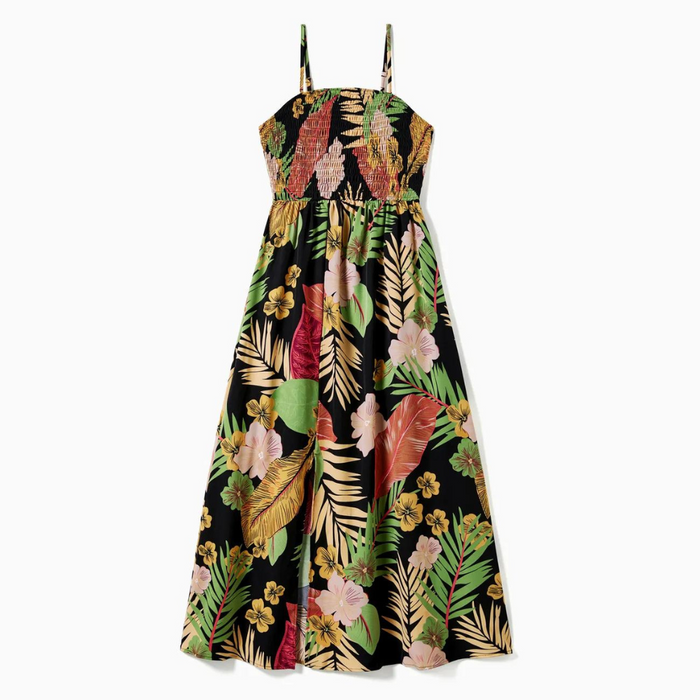 Vibrant Tropical Printed Family Matching Outfit Set