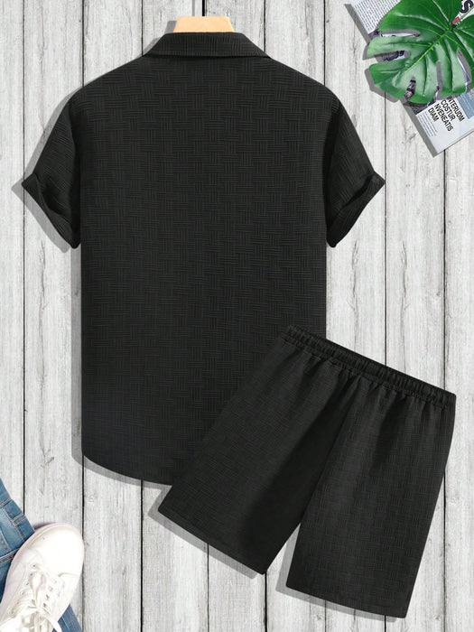 Plain Shirt And Shorts Set