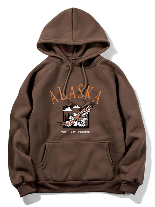 Alaska Eagle Print Hoodie