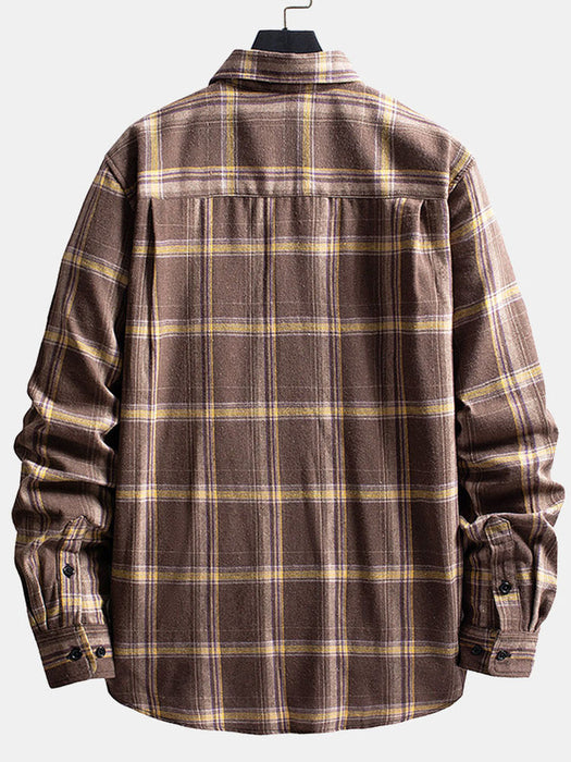 Double Patch Pockets Plaid Shirt