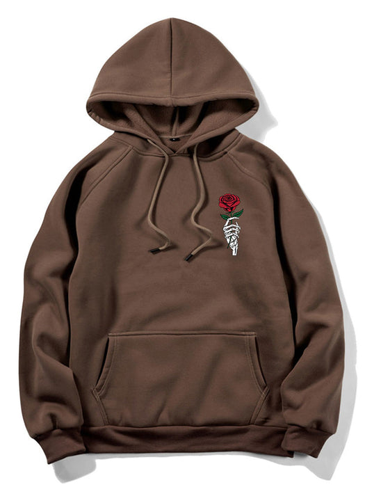 Rose Hand Print Hoodie