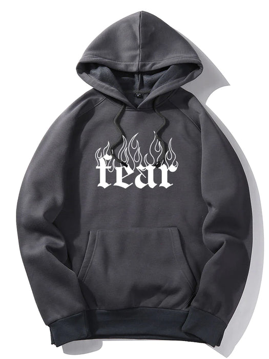 Flame Print Hoodie