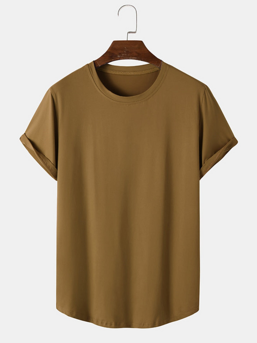 Casual Solid Color Basic T Shirts