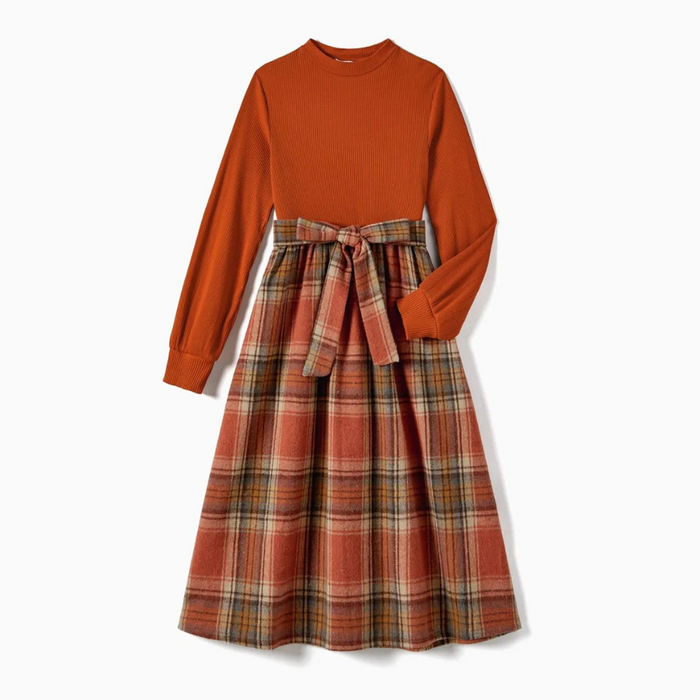 Autumn Plaid Family Matching Outfit Set