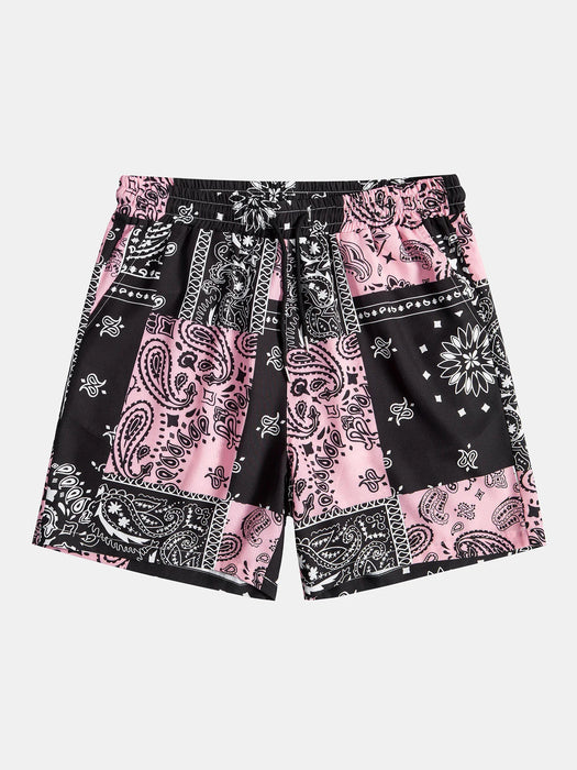 Paisley Print Drawstring Short