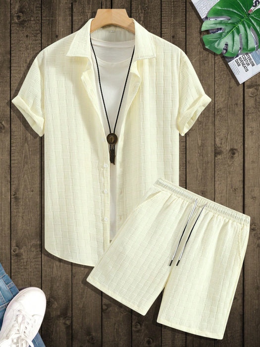 Plain Shirt And Shorts Set