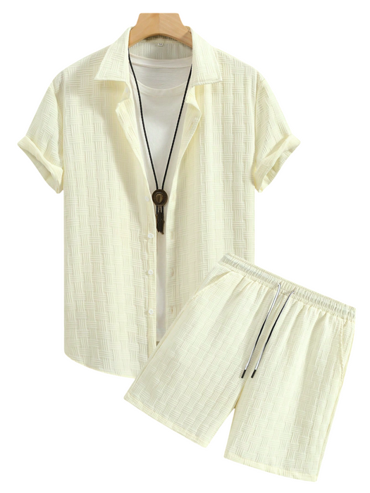 Plain Shirt And Shorts Set