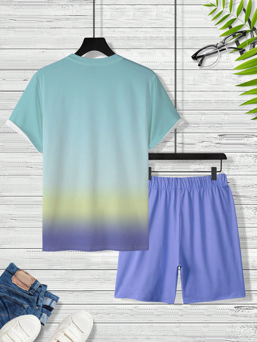 Sunset Palms Tee And Shorts Set