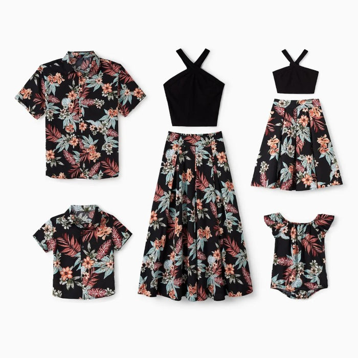 Floral Beach Printed Family Matching Sets