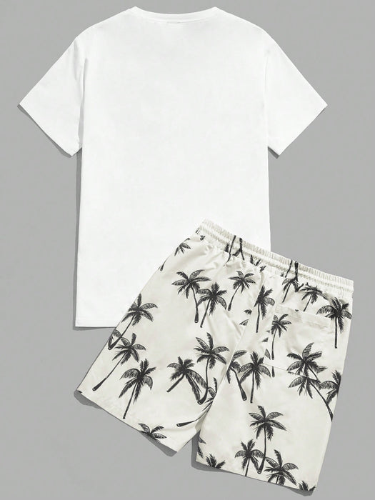 Palm Breeze Tee And Shorts Set