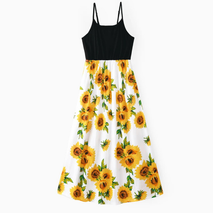 Family Matching Sunflower Print Outfits