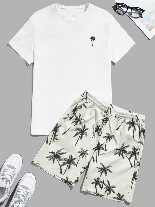 Palm Breeze Tee And Shorts Set