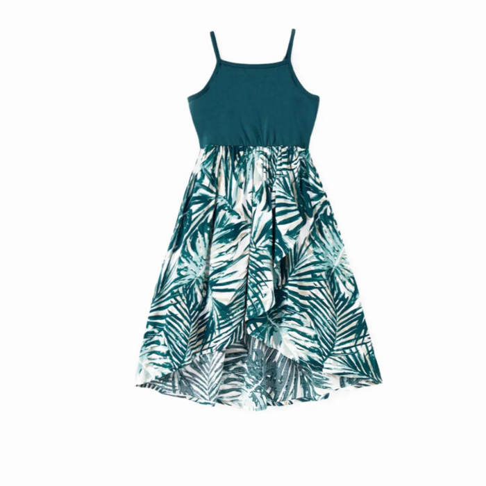 Tropical Leaf Print Family Matching Outfit Set