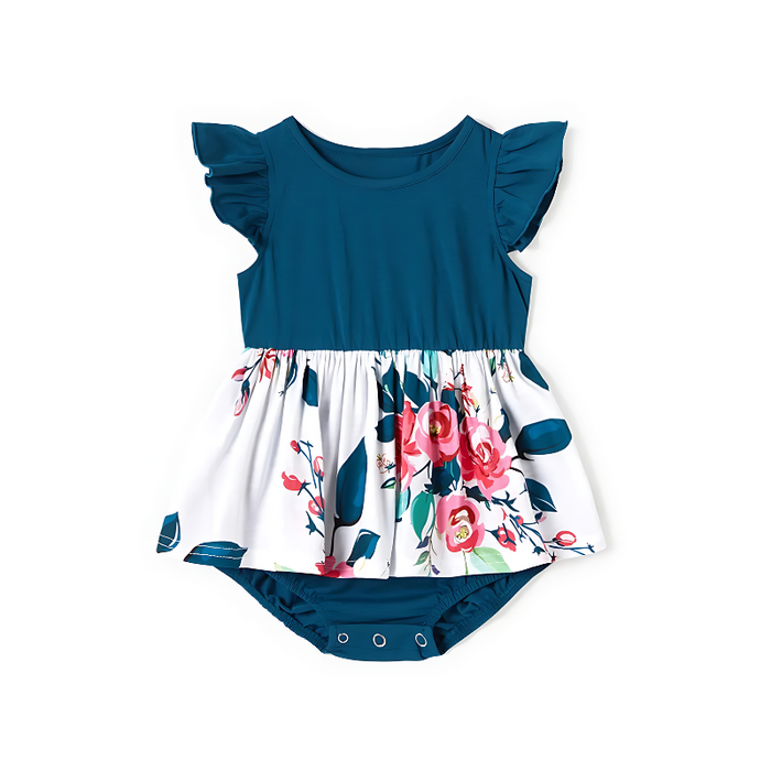 Floral Elegance Family Matching Outfit Set