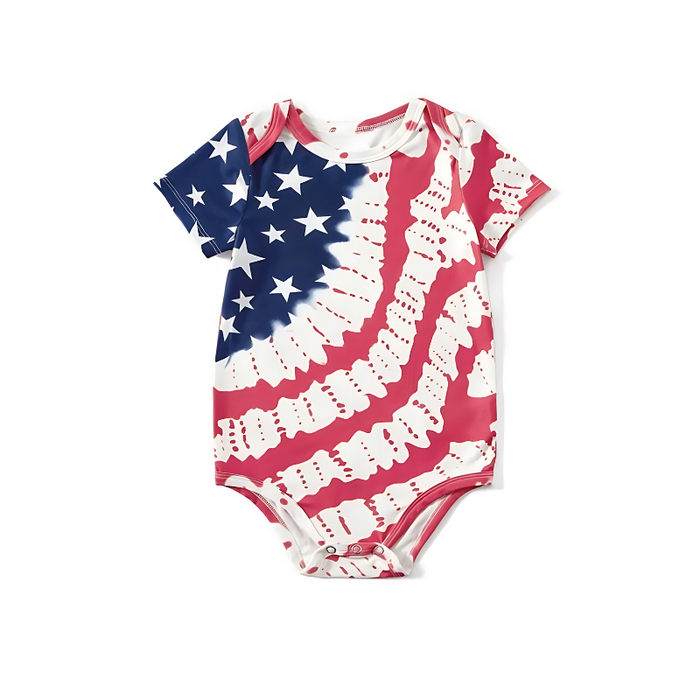 Patriotic Tie Dye Family Matching Outfit Set