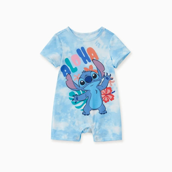 Stitch Family Matching Tie Dye Floral Character Outfits