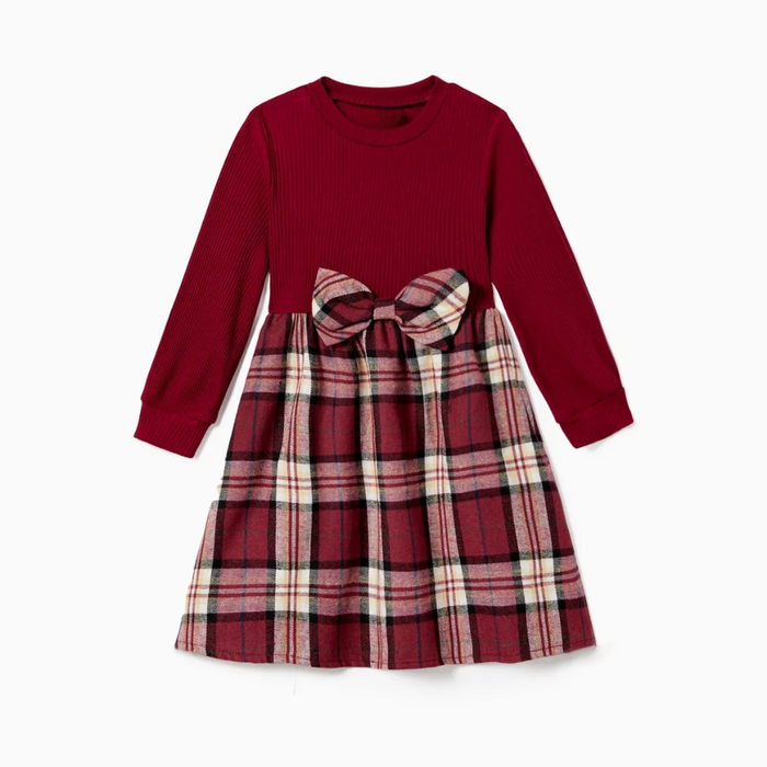 Plaid Pattern Family Matching Outfit Set