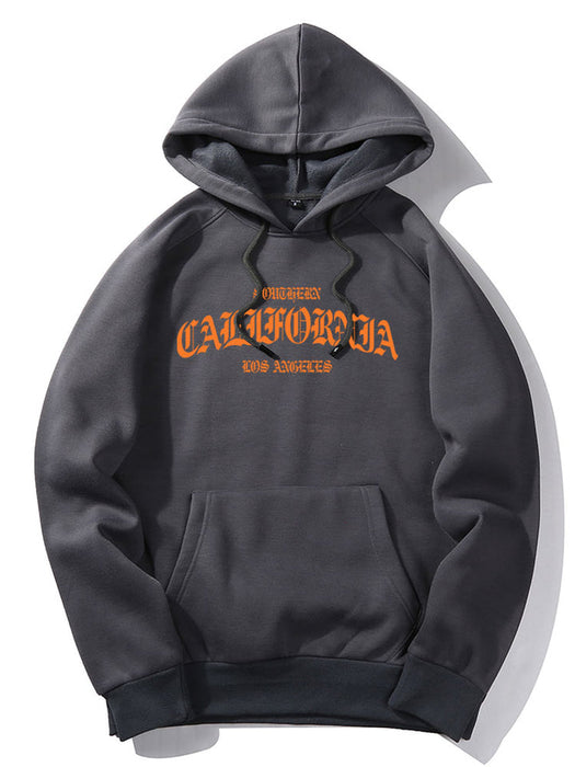 California Letter Print Hoodie