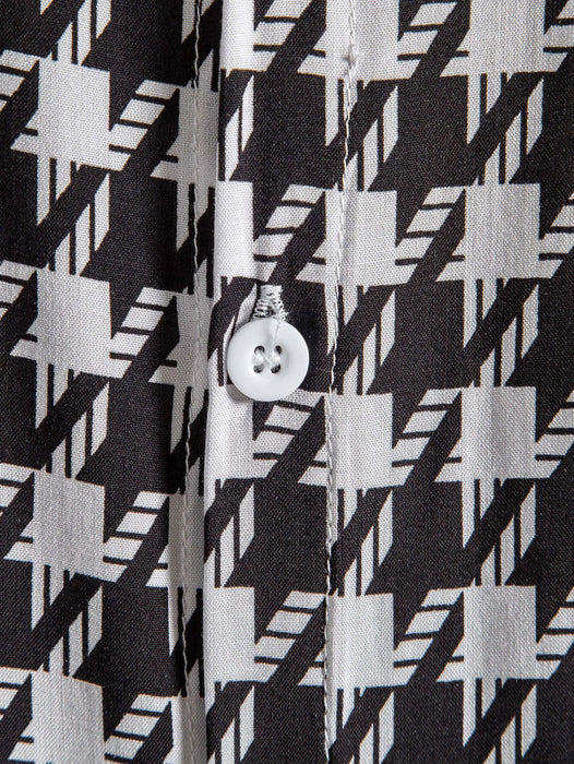 Black and White Geometric Print Shirt