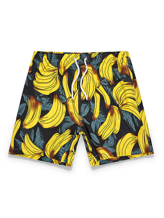 Banana Print Shirt And Swim Shorts