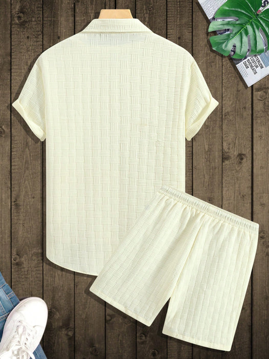 Plain Shirt And Shorts Set