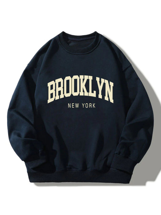 Brooklyn Print Relaxed Sweatshirt