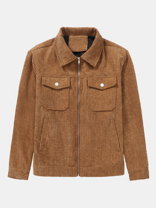 Corduroy Zip Up Jacket