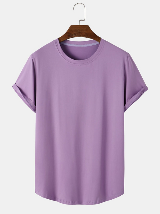 Casual Solid Color Basic T Shirts