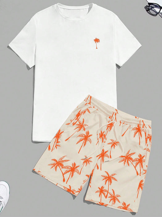 Palm Breeze Tee And Shorts Set