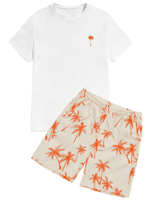 Palm Breeze Tee And Shorts Set