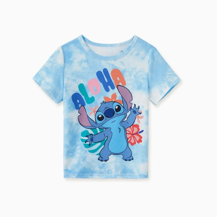 Stitch Family Matching Tie Dye Floral Character Outfits