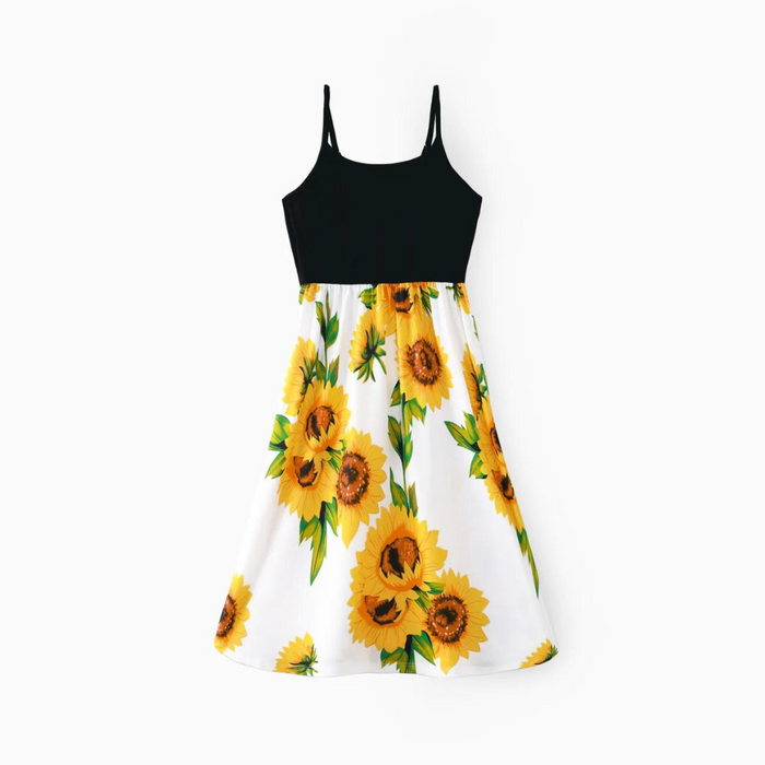 Family Matching Sunflower Print Outfits