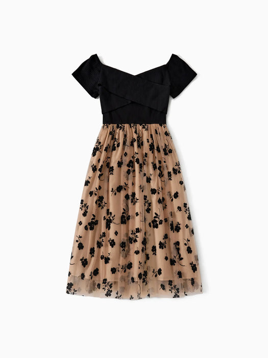 Floral Print Dresses Family Matching Set