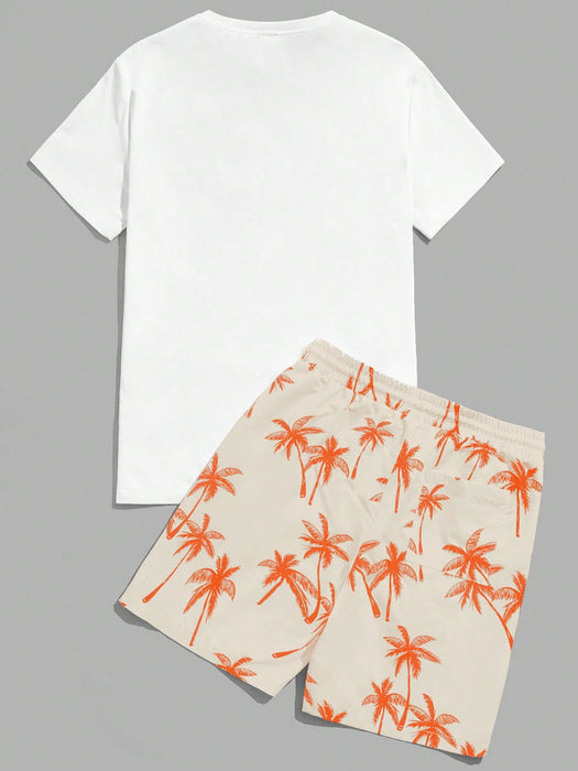 Palm Breeze Tee And Shorts Set