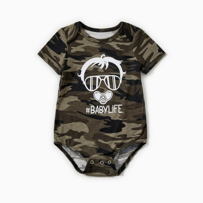 Camo Printed Family Matching Outfit Set