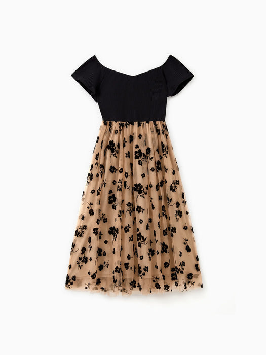 Floral Print Dresses Family Matching Set