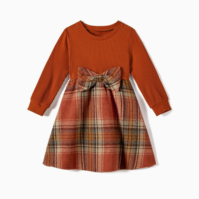 Autumn Plaid Family Matching Outfit Set