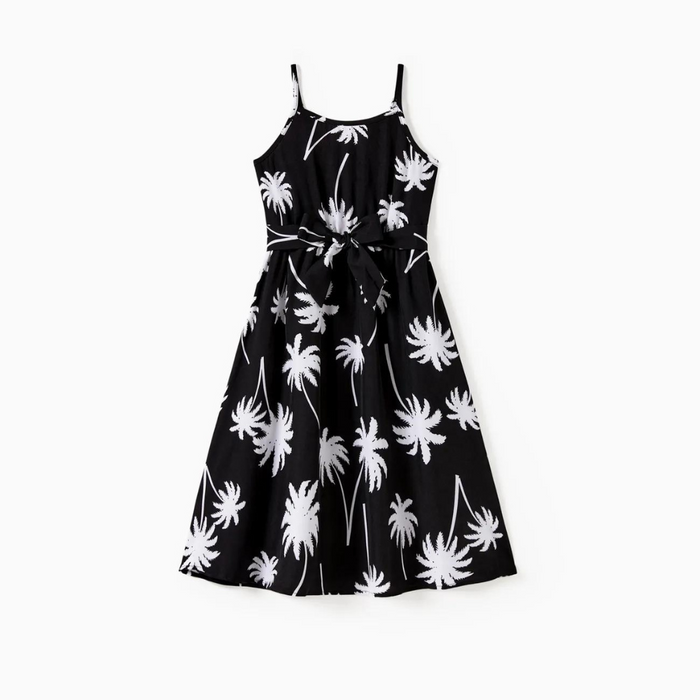 Tropical Tree Print Family Matching Outfits