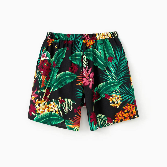 Tropical Leaves Pattern Family Matching Outfits