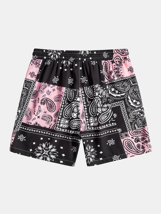 Paisley Print Drawstring Short