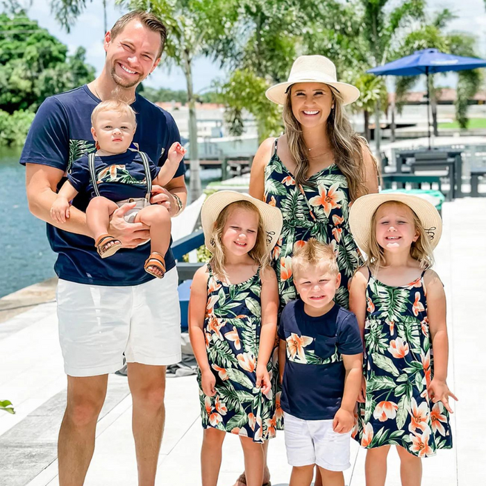 Casual Floral Family Matching Outfit Set