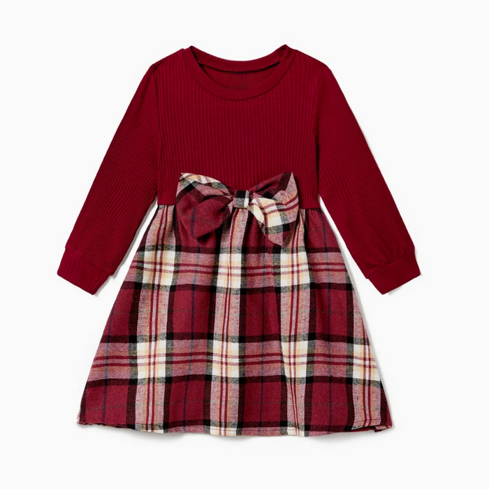 Plaid Pattern Family Matching Outfit Set