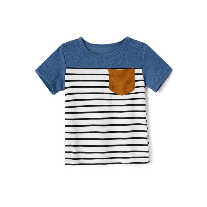 Striped Pocket Family Matching Outfit Set