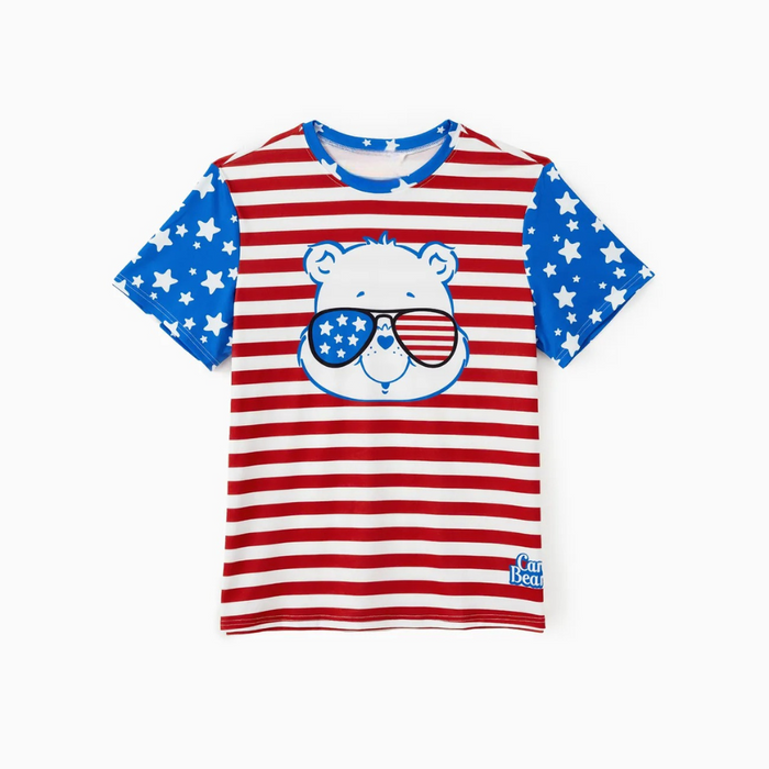 Patriotic Family Matching Outfits With Bear Print