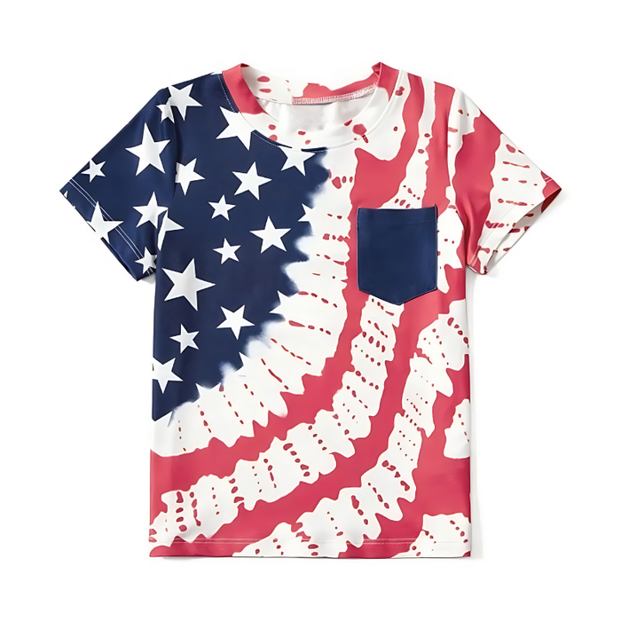 Patriotic Tie Dye Family Matching Outfit Set