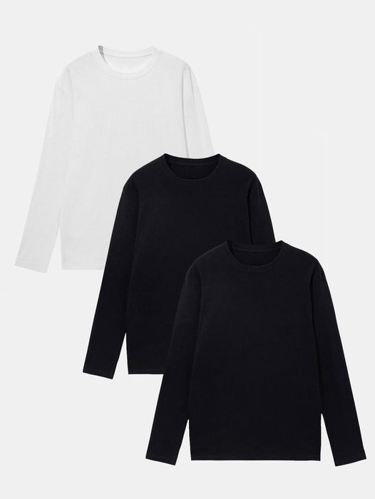 3 Pieces Basic Long Sleeve T-Shirt