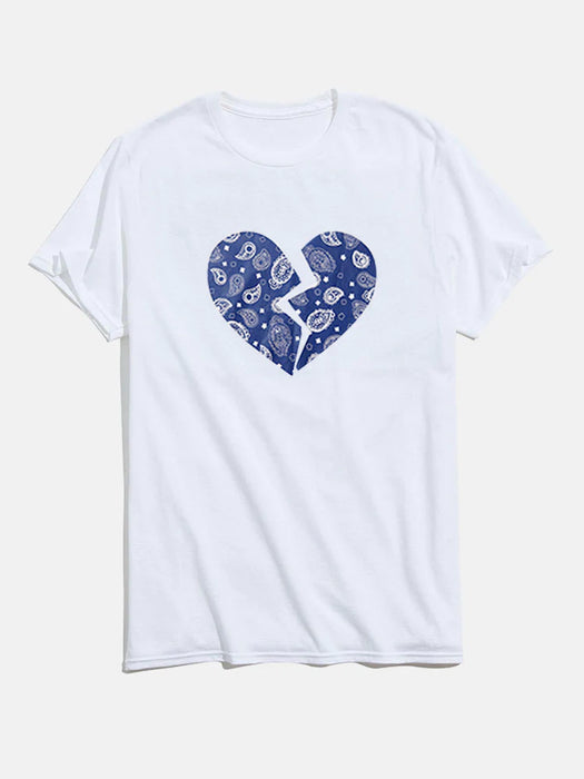 Broken Heart Graphic Cotton T-Shirt