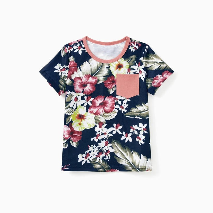 Family Matching Floral Tee And Dress Set