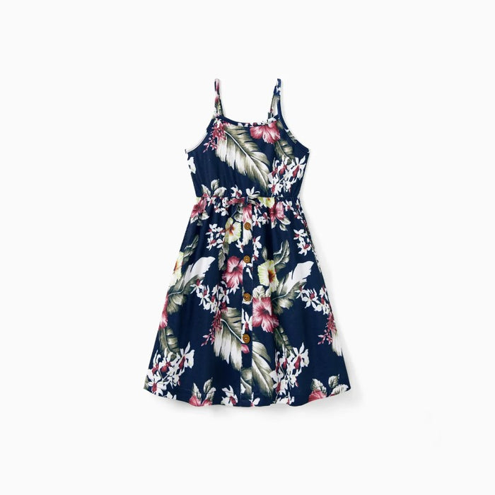 Family Matching Floral Tee And Dress Set